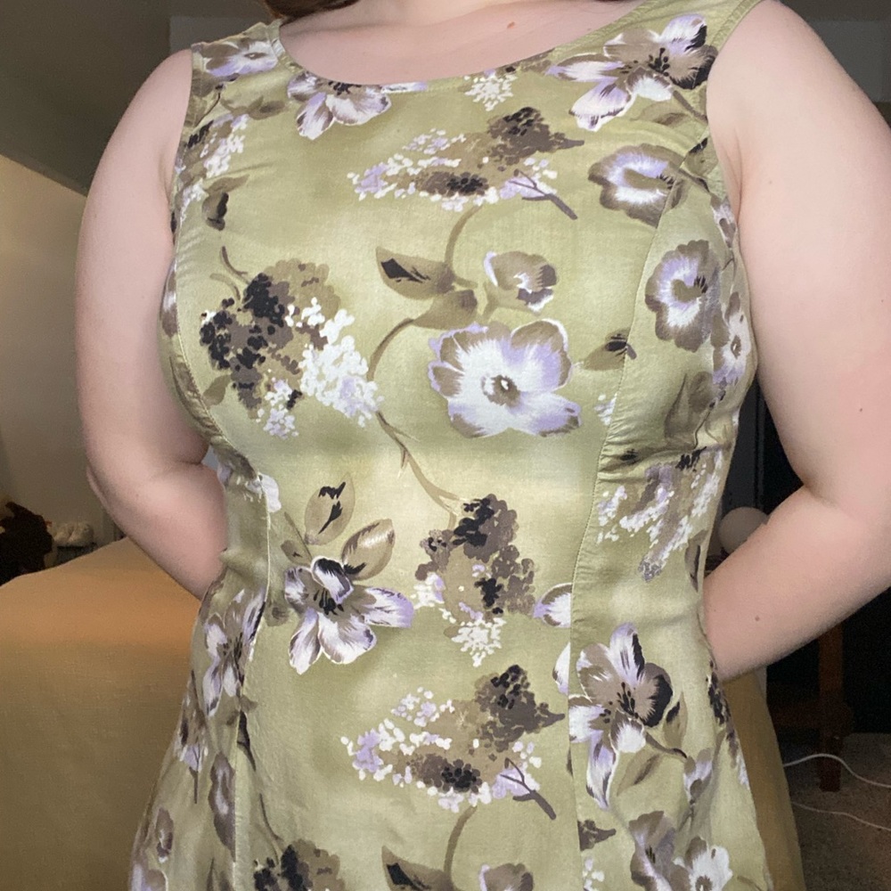 Green & purple dress